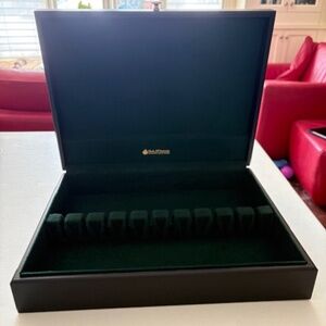 McGraw Flatware Storage Box or Chest in Matte Black - In very good Condition!